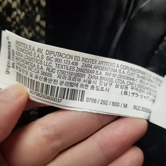 Zara Boucle Textured Quilt Lined Coat M - Picture 12 of 16